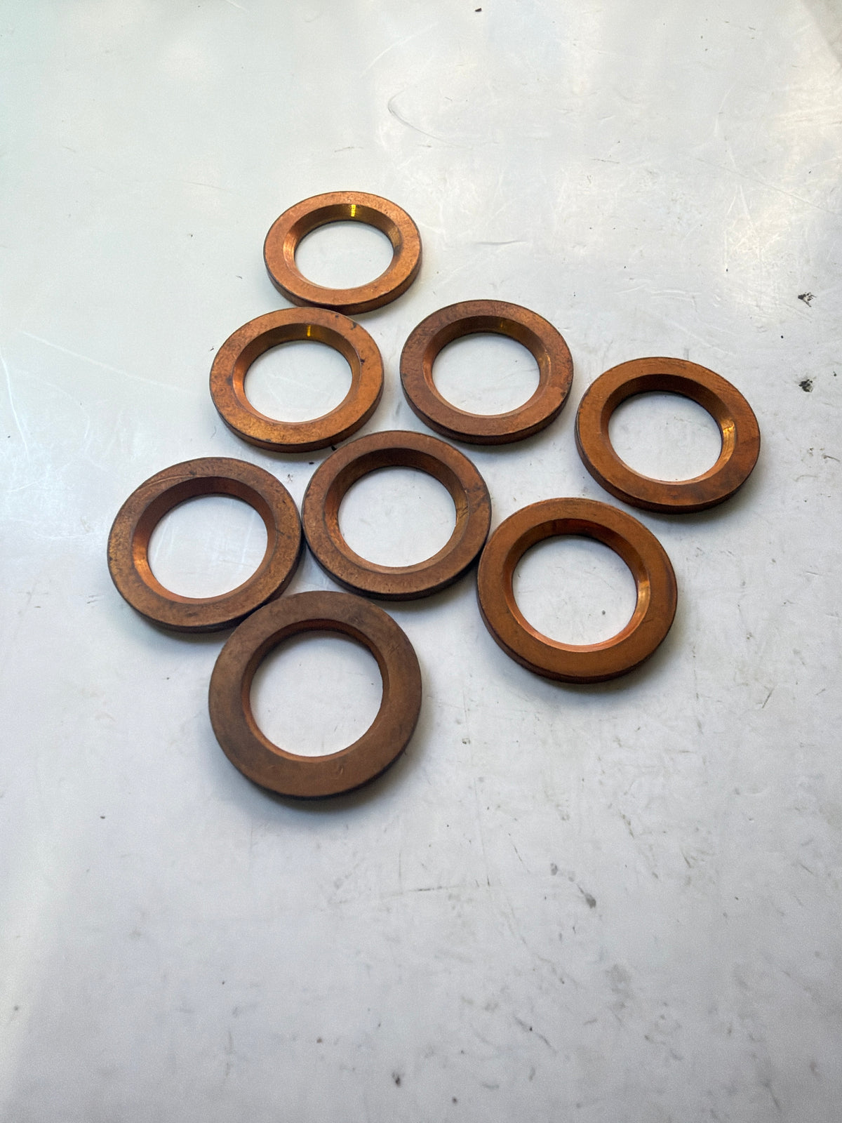 Lot 8 Joint cuivre14,5 x 23 x 2 mm conique