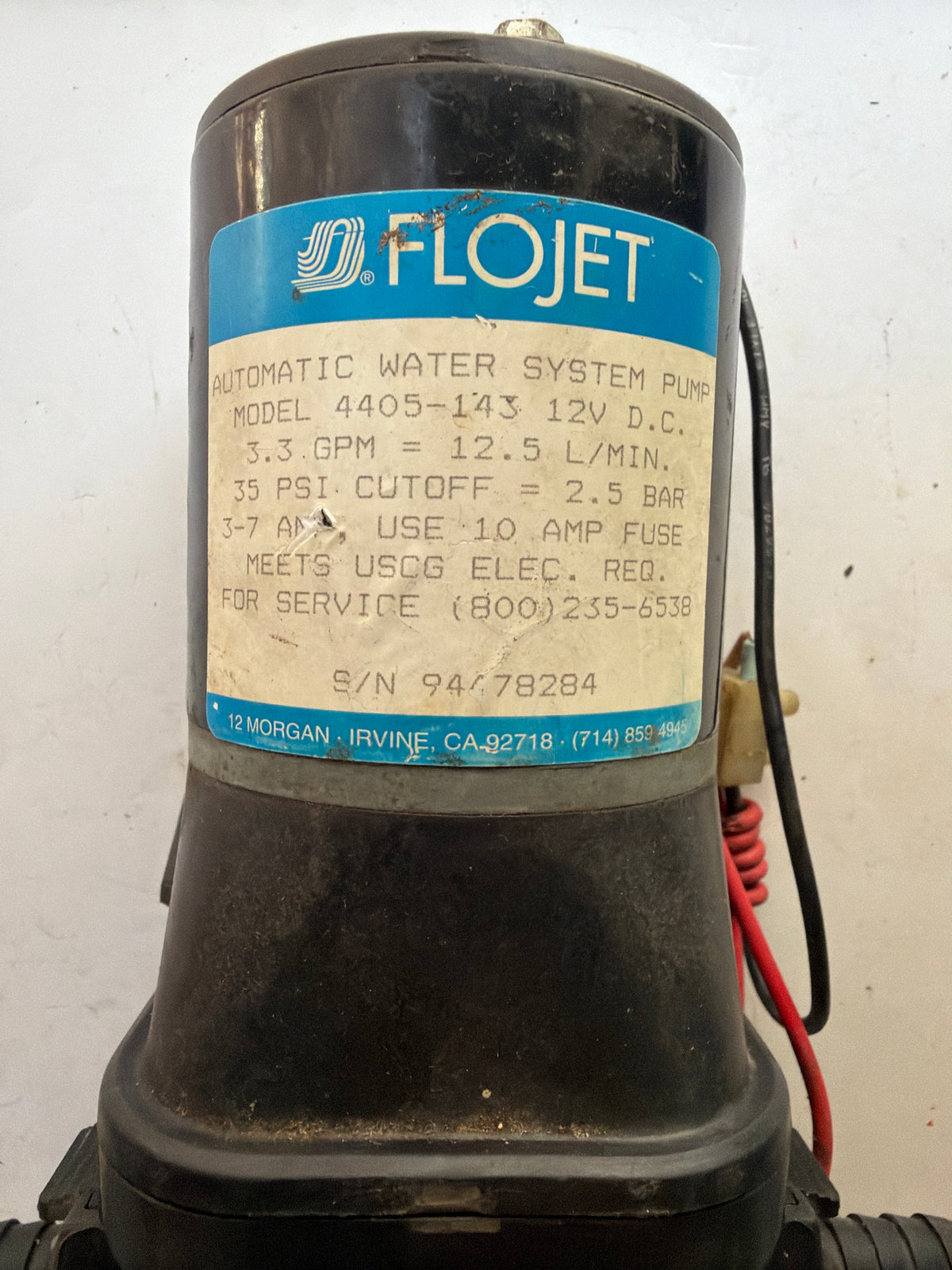 Pompe à eau FLOJET 12v 12,5L/min