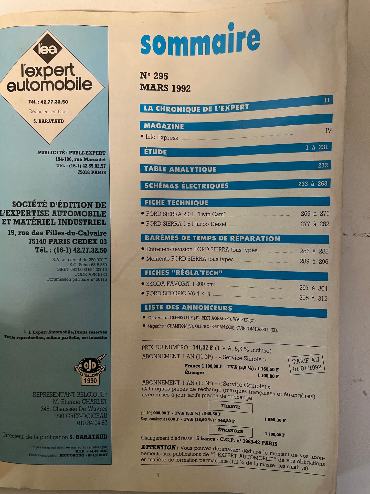 Revue technique FORD SIERRA