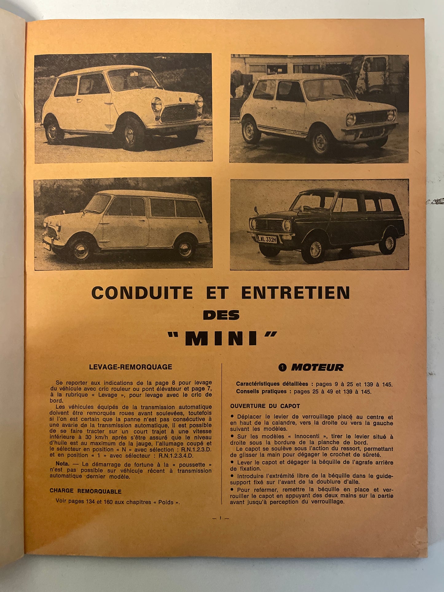Revue technique BRITISH LEYLAND Mini et Innocenti