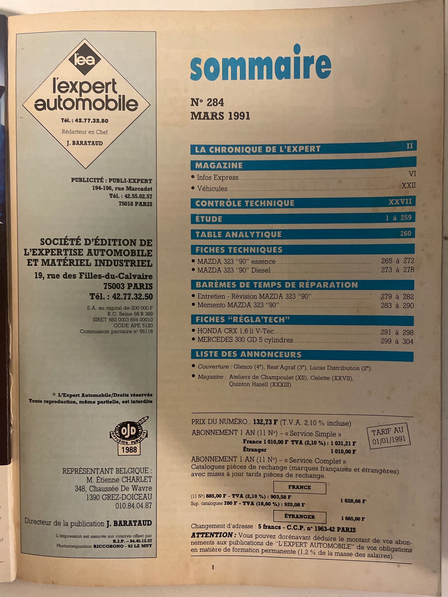 Revue technique MAZDA 323 « 90 »