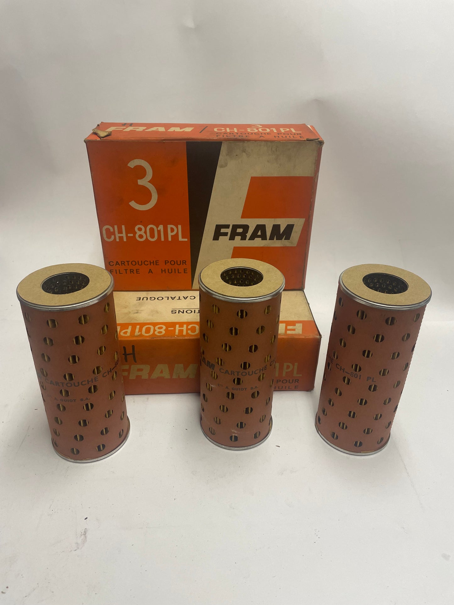 Lot de 3 filtre a huile FRAM CH801PL