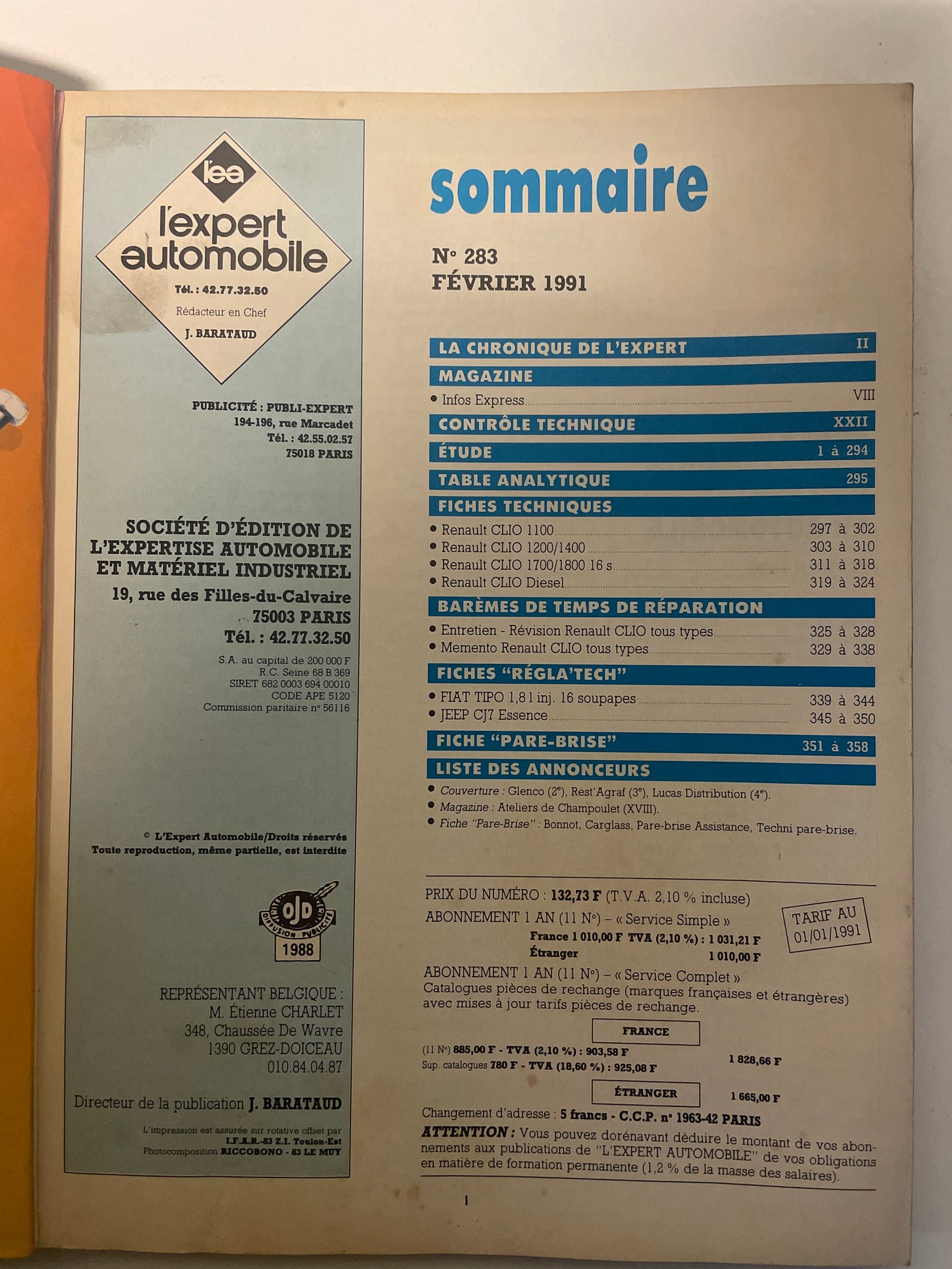 Revue technique RENAULT CLIO