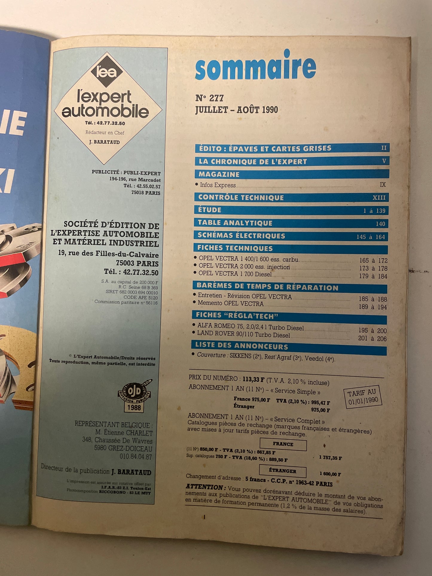 Revue technique OPEL VECTRA