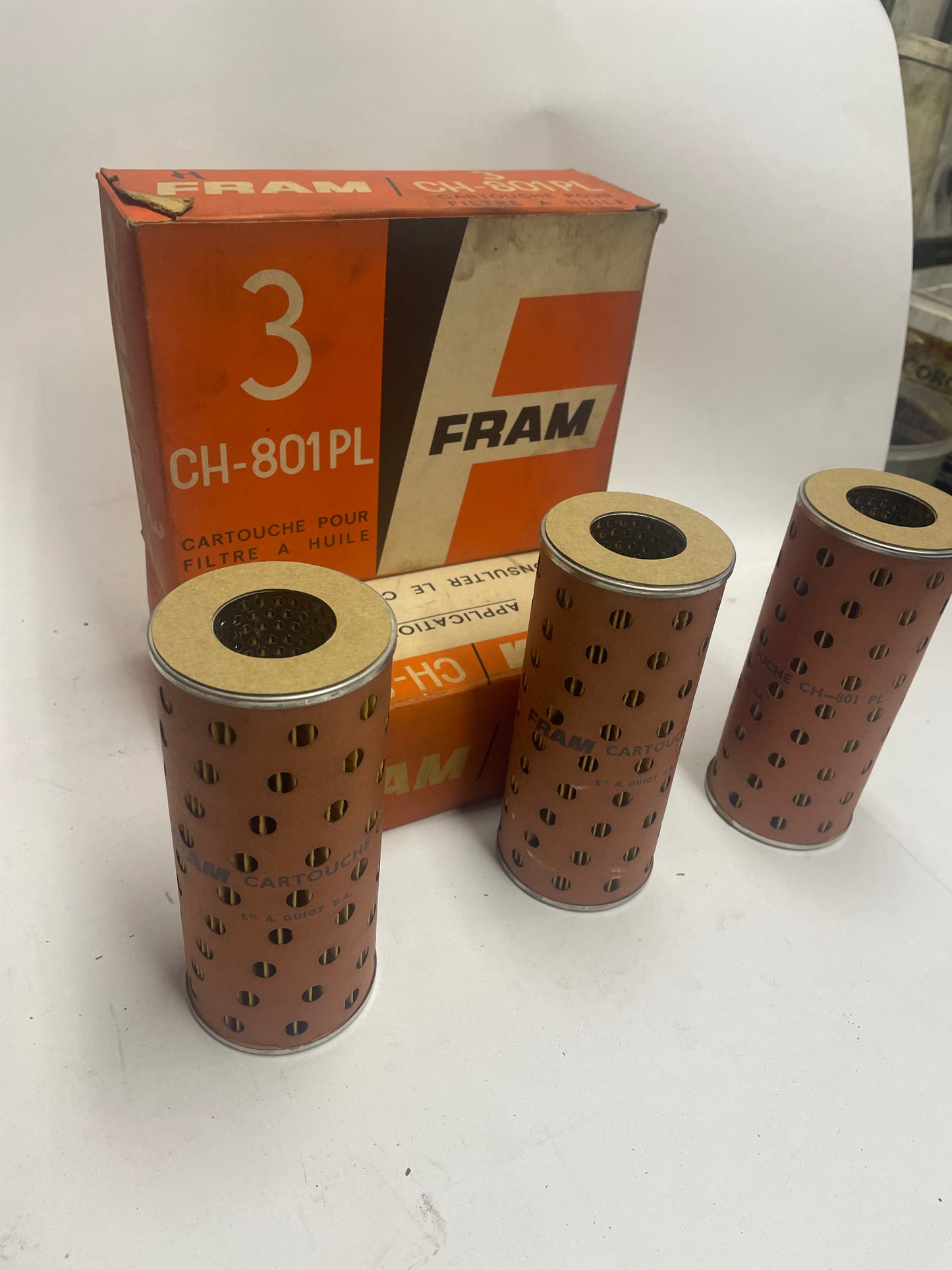 Lot de 3 filtre a huile FRAM CH801PL