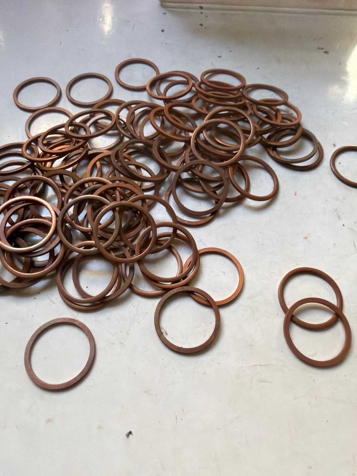 Lot 5 Joints cuivre 21,8 x 18,3 x 1,5 mm