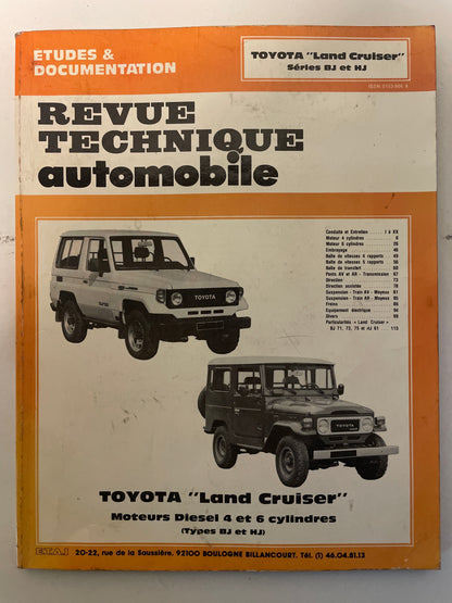 Revue technique TOYOTA Land Cruiser série BJ et HJ