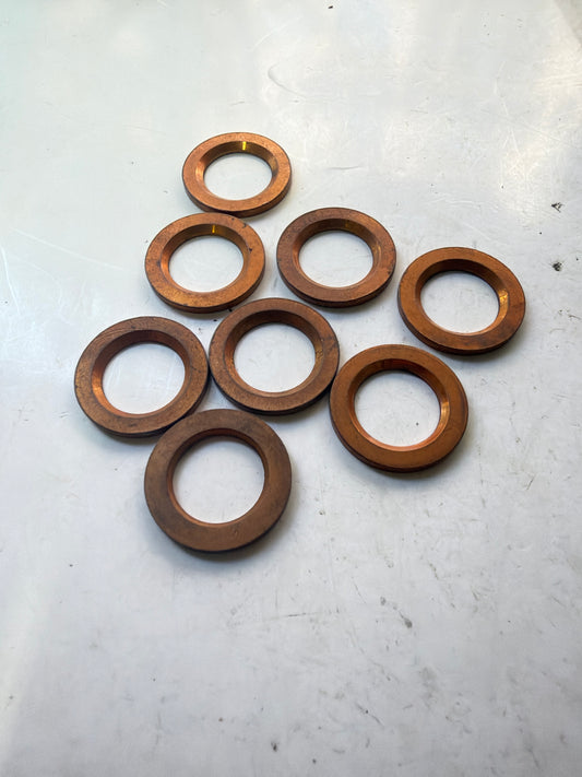 Lot 8 Joint cuivre14,5 x 23 x 2 mm conique