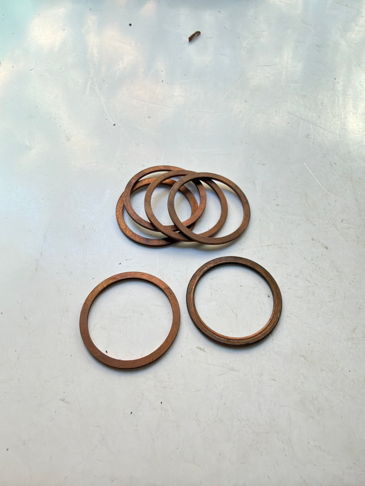 Lot 6 Joints cuivre 26 x 22 x 1 mm