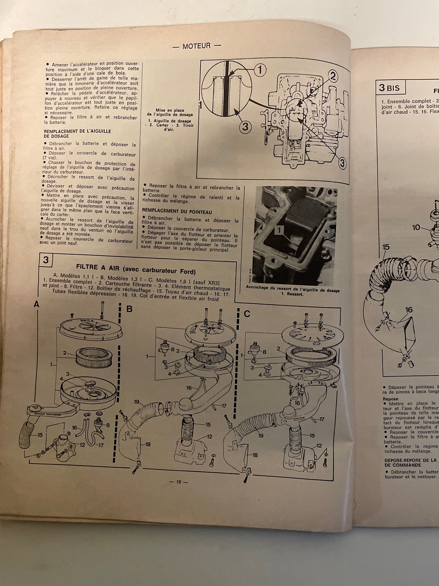 Revue technique FORD ESCORT Spécial L GL Ghia XR3