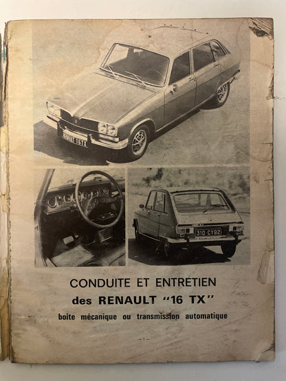 Revue technique RENAULT 16 TX