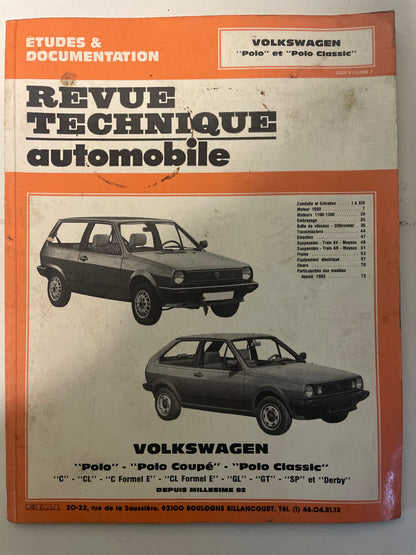 Revue technique VOLLSWAGEN Polo et Polo classic