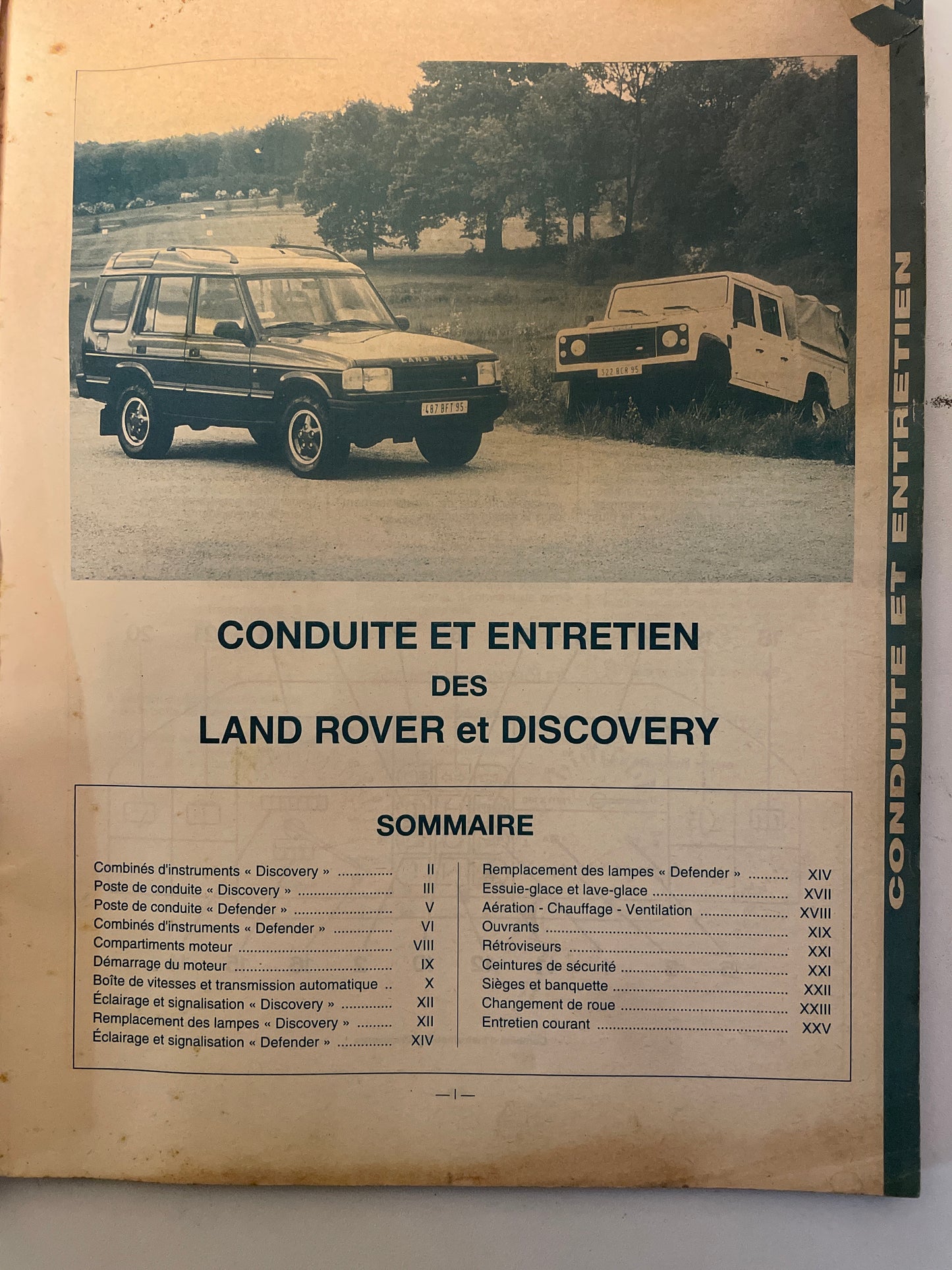 Revue technique LAND ROVER Discovery et Defender