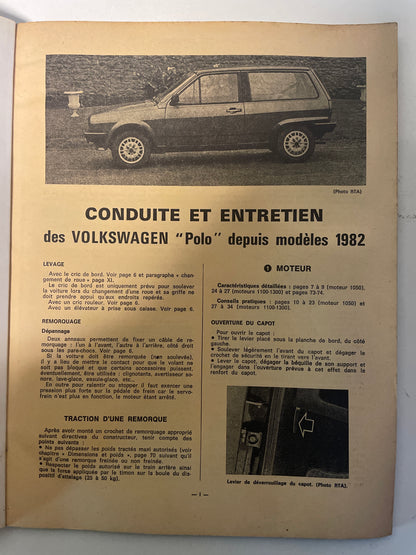 Revue technique VOLLSWAGEN Polo et Polo classic