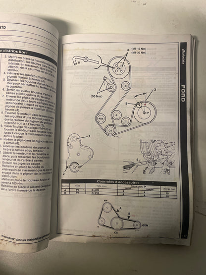 Livre mécanique - COURROIES DE DISTRIBUTION 1974 à 1993
