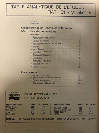 Revue technique FIAT 131 131S