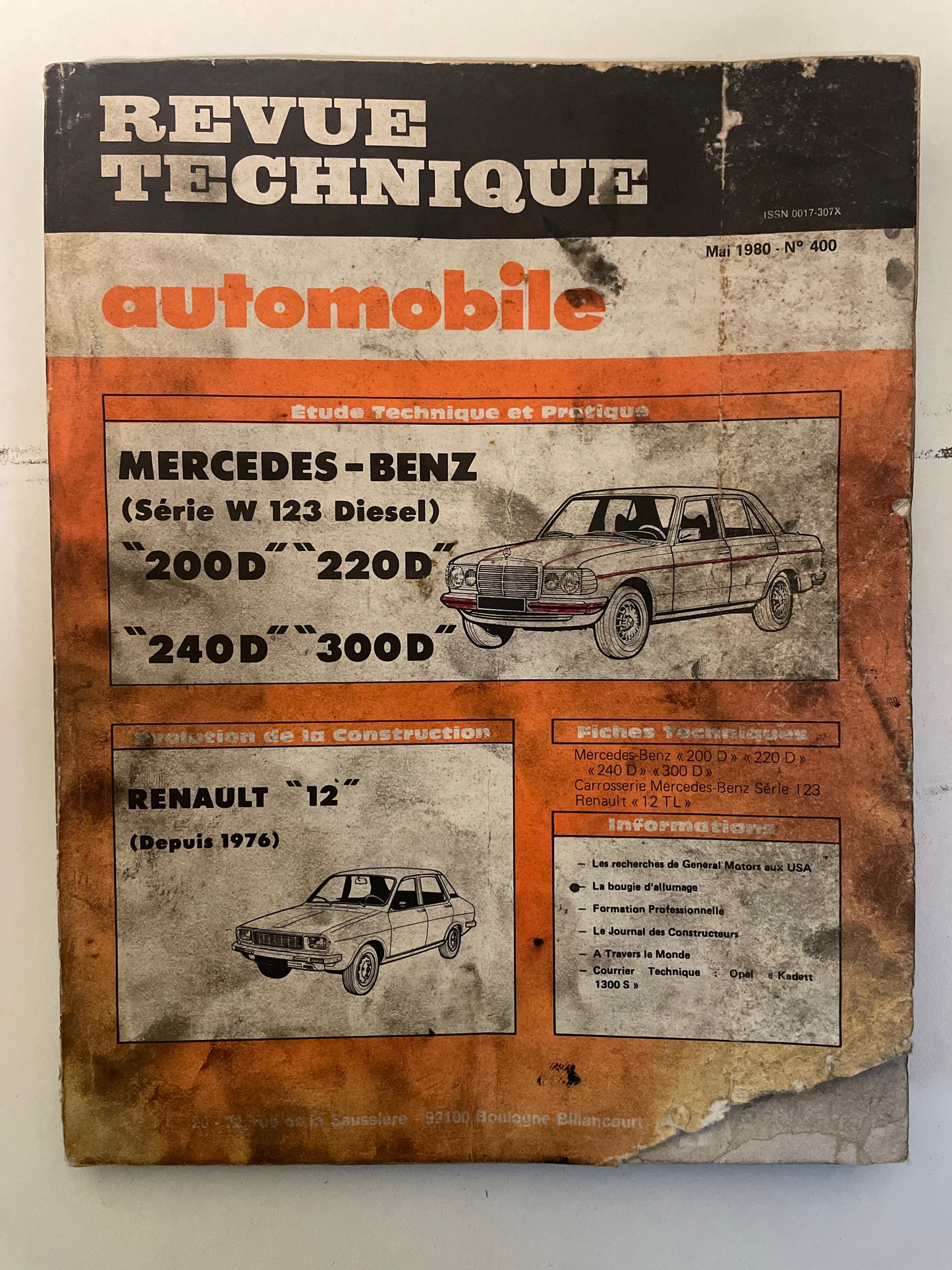 Revue technique MERCEDES BENZ 200D 220D 240D 300D