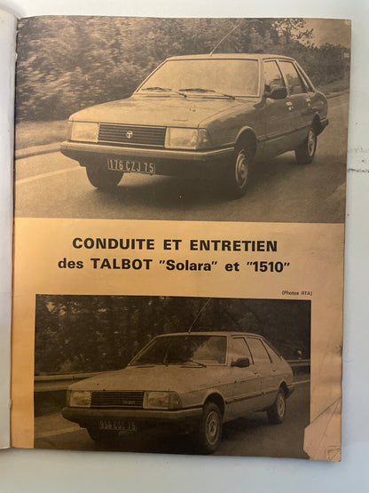 Revue technique TALBOT Sofara et 1510