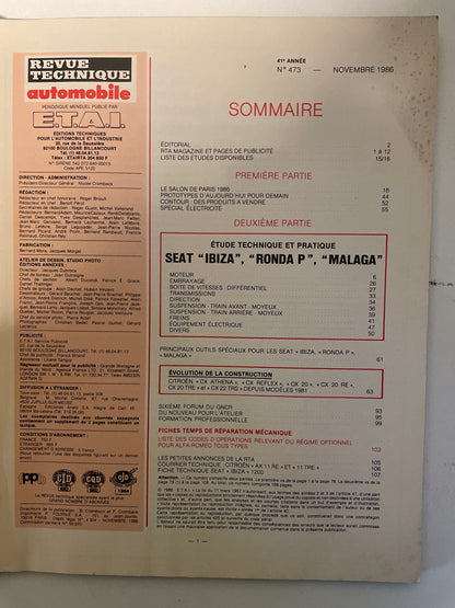 Revue technique SEAT Ibiza Ronda P Malaga
