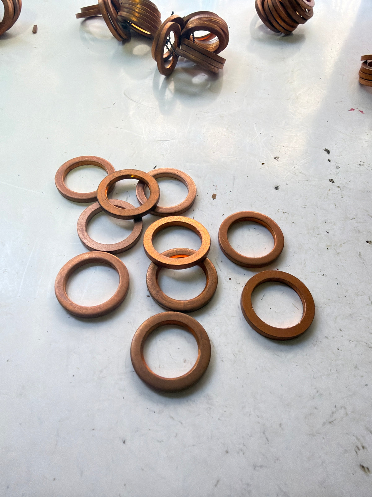 Lot 10 Joint cuivre 14,5 x 21 x 2,2 mm