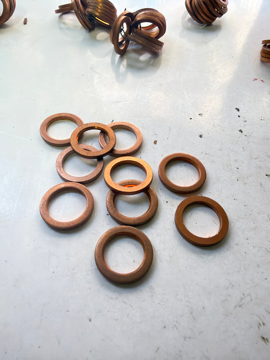 Lot 10 Joint cuivre 14,5 x 21 x 2,2 mm