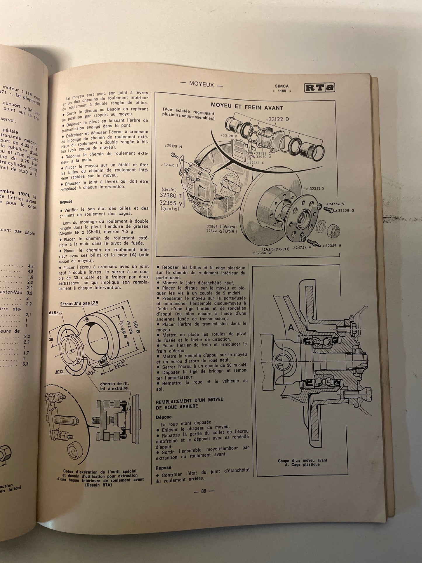 Revue technique SIMCA TALBOT 1100