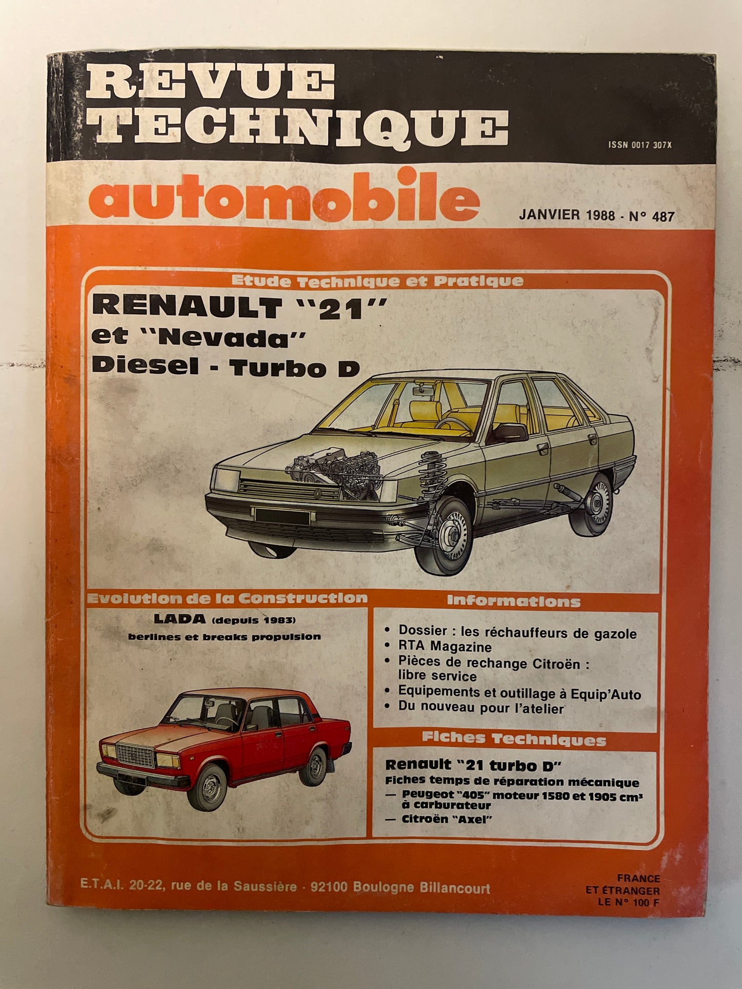 Revue technique RENAULT 21 et Nevada diesel turbo D
