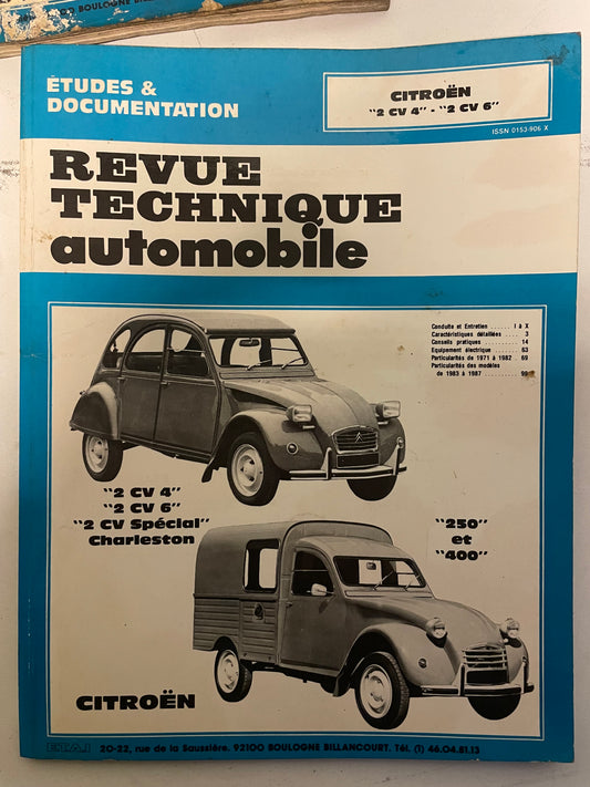 Revue technique CITROEN 2CV (4 et 6)