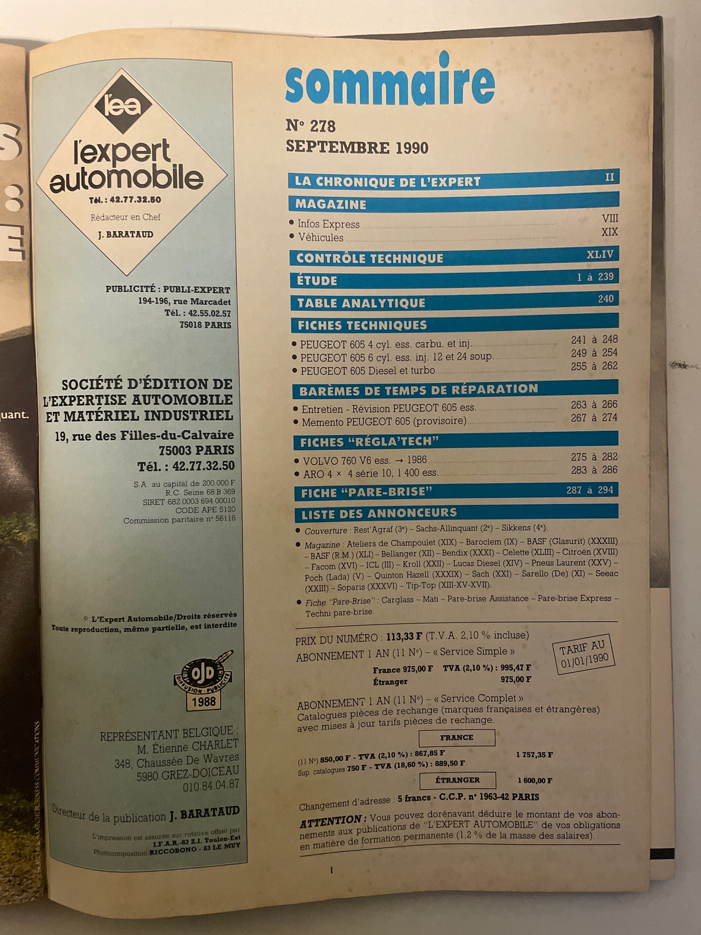 Revue technique PEUGEOT 605