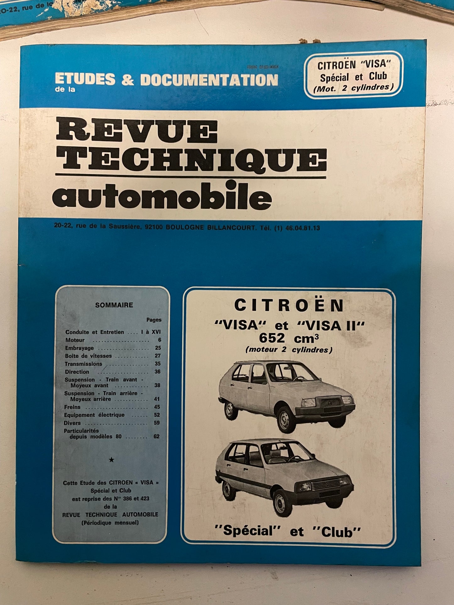 Revue technique CITROEN VISA