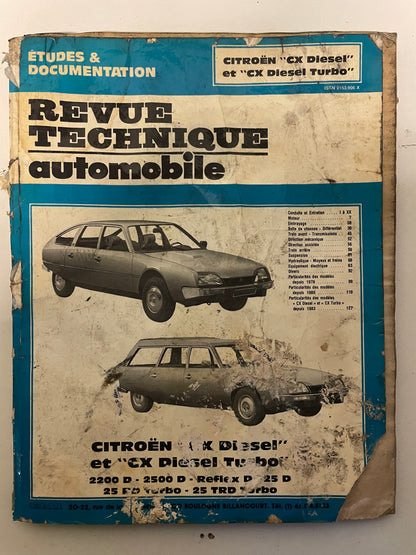 Revue technique CITROEN CX Diesel et CX Diesel Turbo