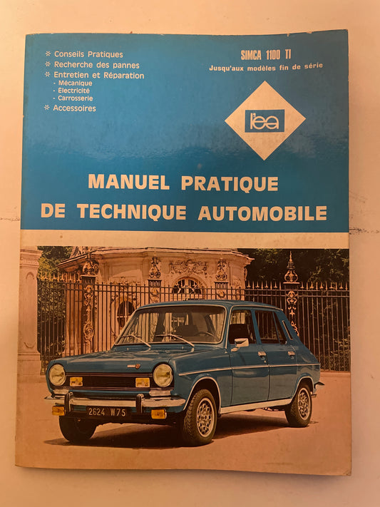Revue technique SIMCA 1100 TI