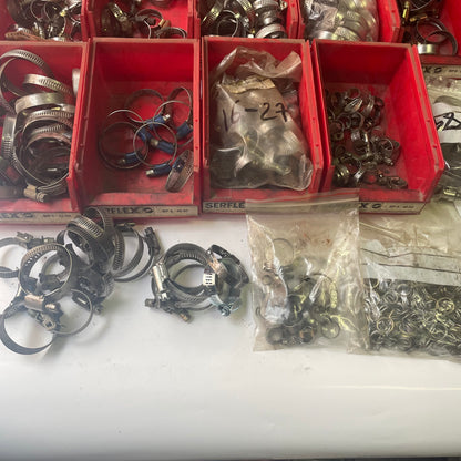 Lot de collier sert clips (Serflex) avec boite de rangement