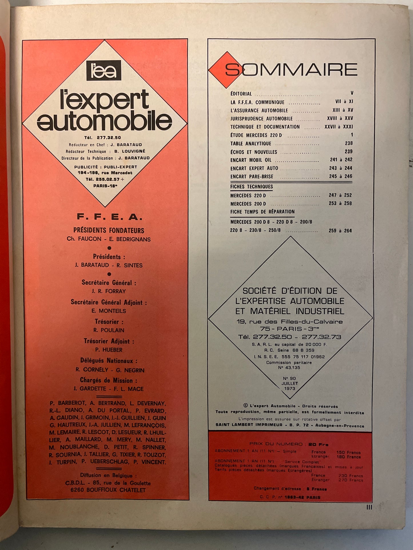 Revue technique MERCEDES BENZ 220D