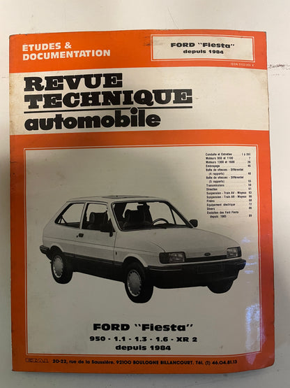 Revue technique FORD FIESTA et XR2